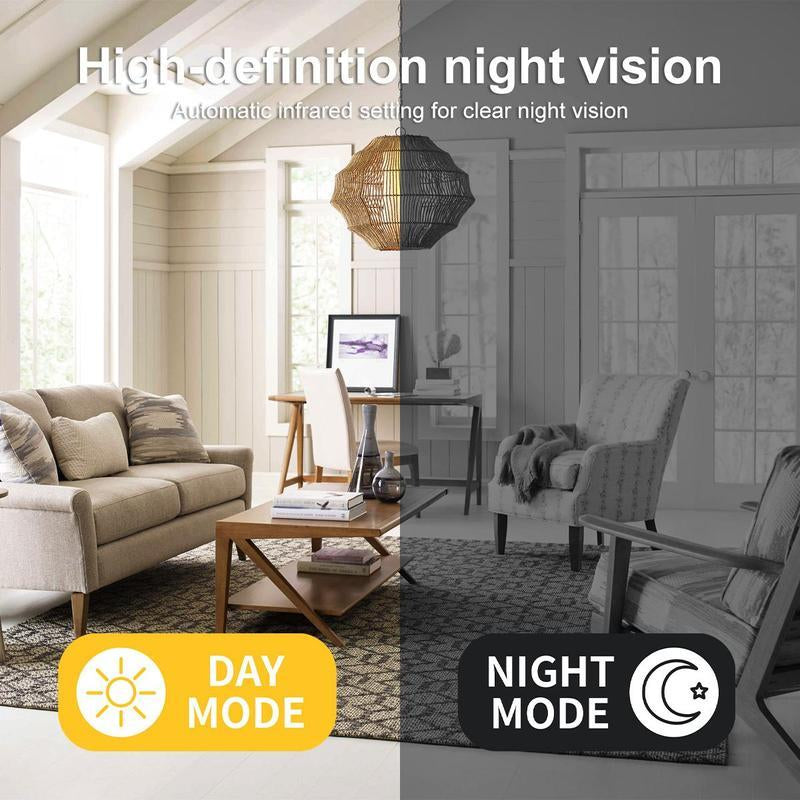 Wireless Indoor Hidden Spy Camera with Night Vision – Mini Security Cam for Baby, Pet, and Home Monitoring, Works with Smartphones and Tablets – Ideal Holiday Gift